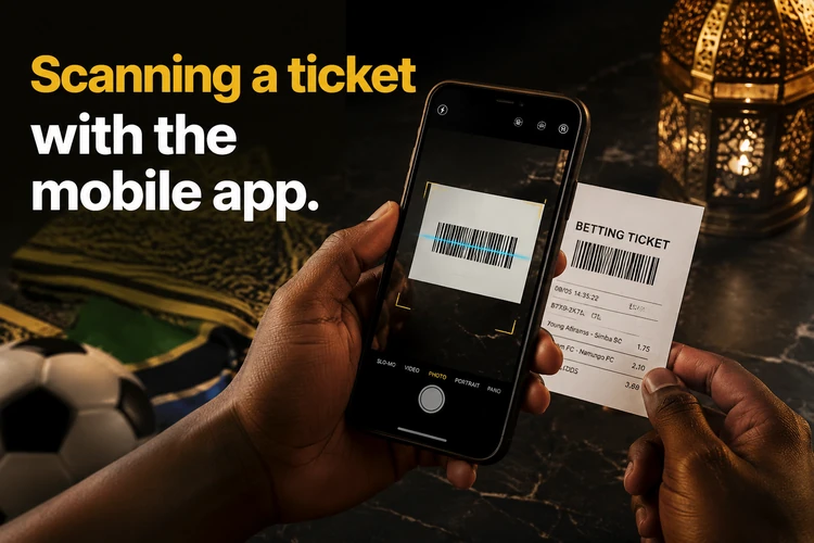 Scanning a ticket with the mobile app
